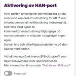 På Mina sidor finns rubriken "Aktivering av HAN-port"